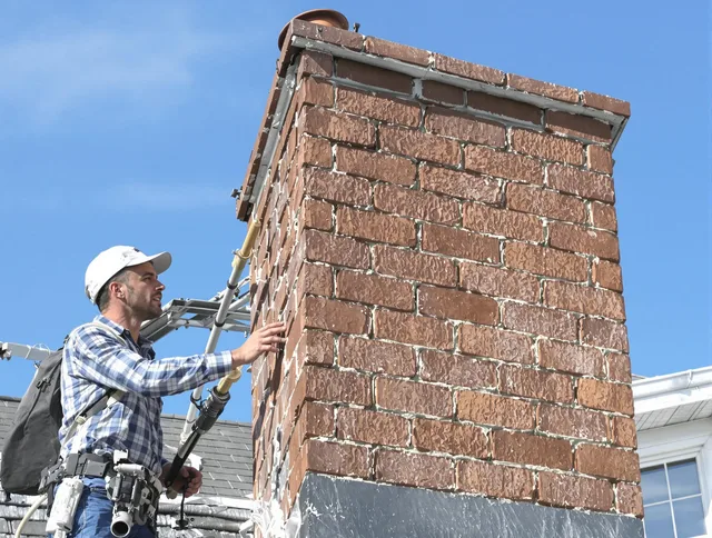 Brickwork for a chimney rebuild by Westborough Chimney Sweep in Westborough, MA