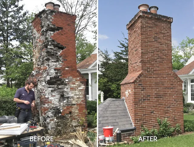 Westborough Chimney Sweep performing a full chimney restoration in Westborough, MA