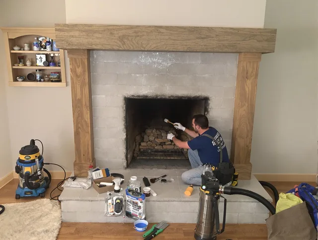 Detailed creosote removal process by Westborough Chimney Sweep in Westborough, MA