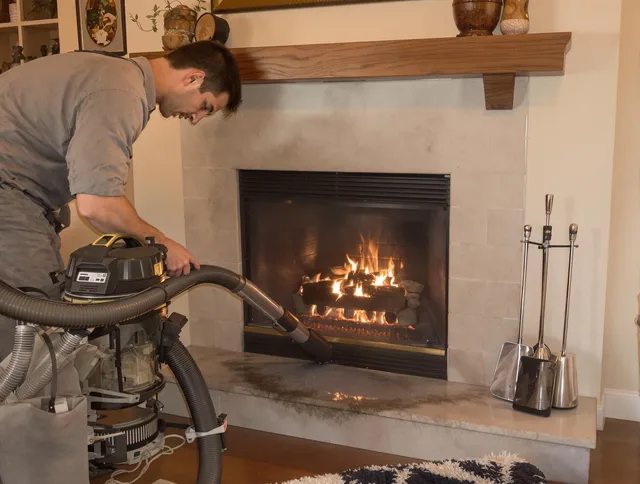 Routine fireplace upkeep by Westborough Chimney Sweep in Westborough, MA