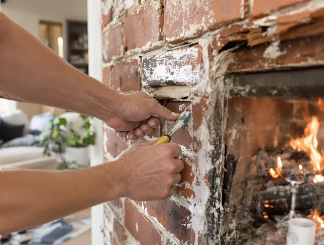 Routine fireplace repair by Westborough Chimney Sweep in Westborough, MA